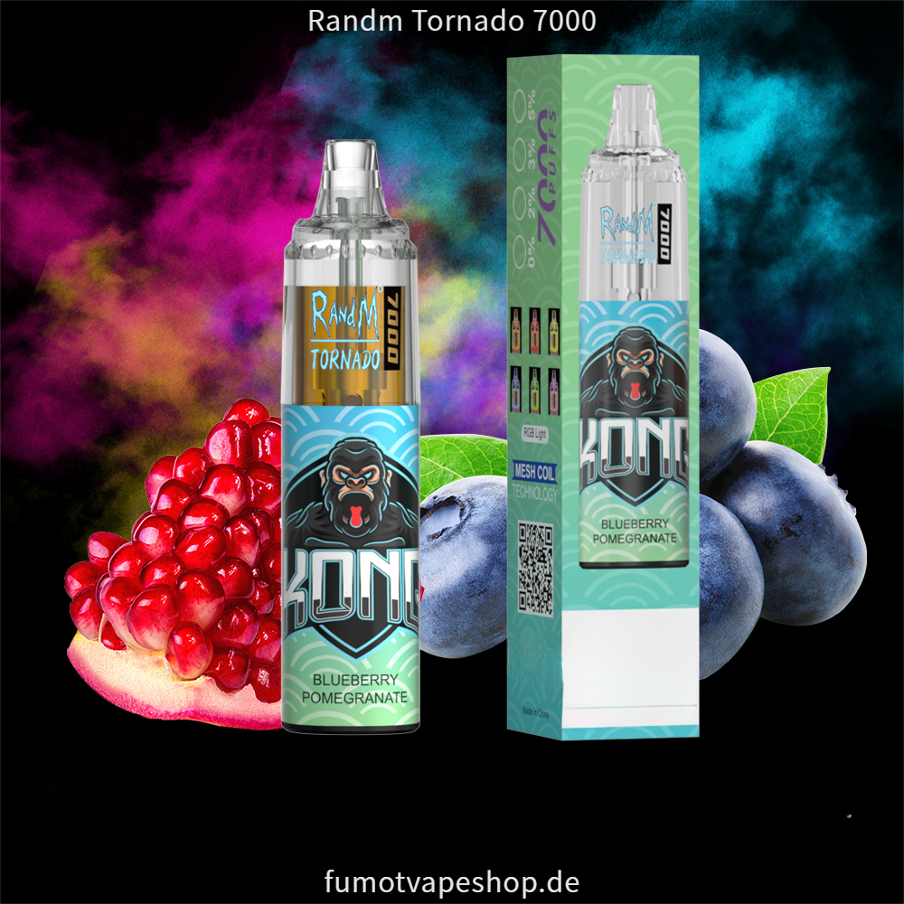Randm Tornado 7000 Heidelbeere Granatapfel  fumotvapeshop