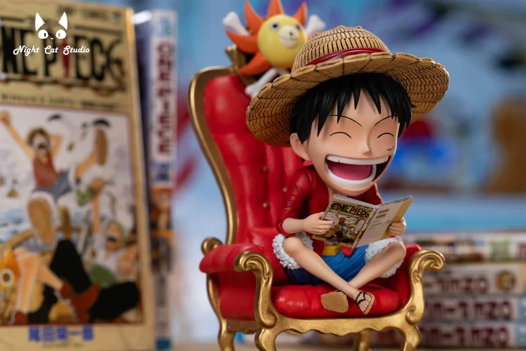 Night Cat Studio - One Piece Reading Luffy Statue(GK)-