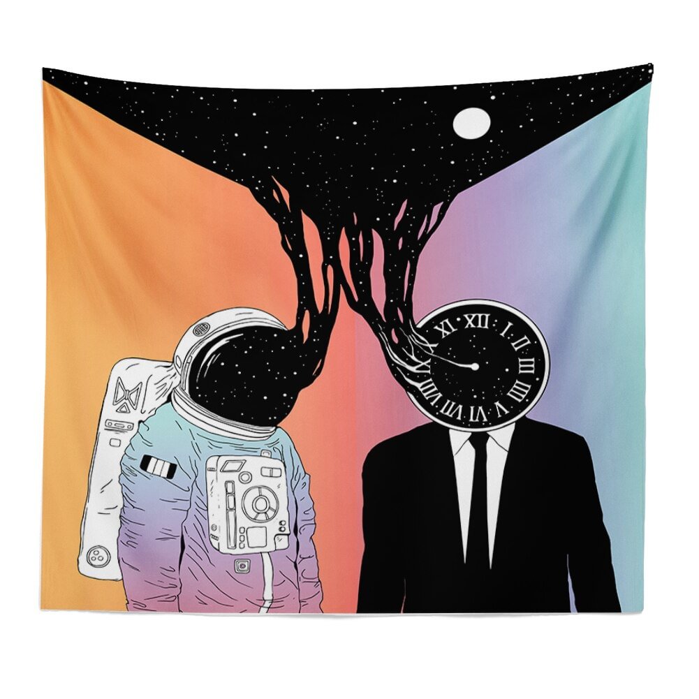 Spaceman Astronaut Wall Hanging Tapestry Hippie Psychedelic Polyestry Printed Tapestries Bedroom Background Decor Wall Carpet