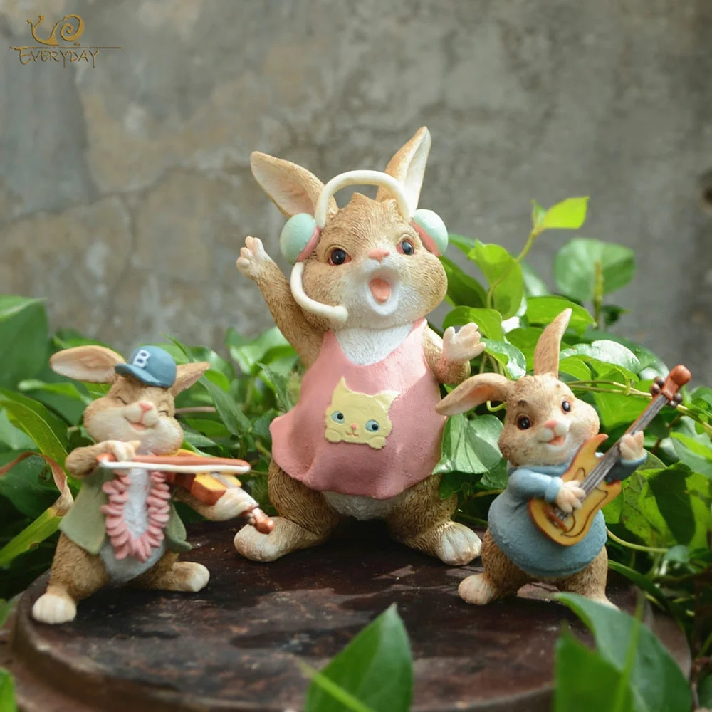 Everyday Collection cute rabbit figurine home decor bunny Fairy Garden Ornament Micro landscape easter decoration gift