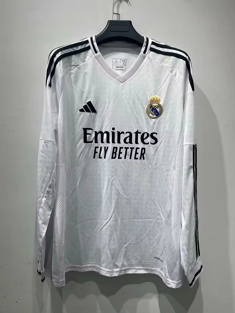 2024/25 Real Madrid Home Long Sleeve Jersey
