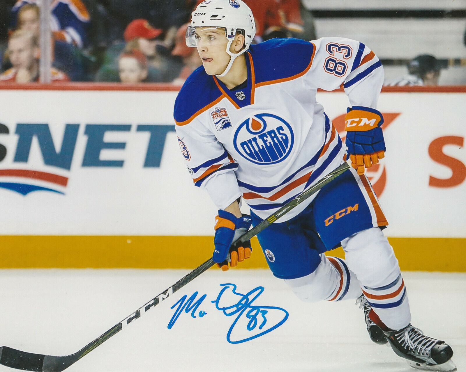 MATT BENNING SIGNED EDMONTON OILERS 8x10 Photo Poster painting #2 Autograph PROOF!