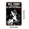 Neil Young - Panneaux en &eacute;tain m&eacute;tallique(20*30cm/30*40cm) - Musique