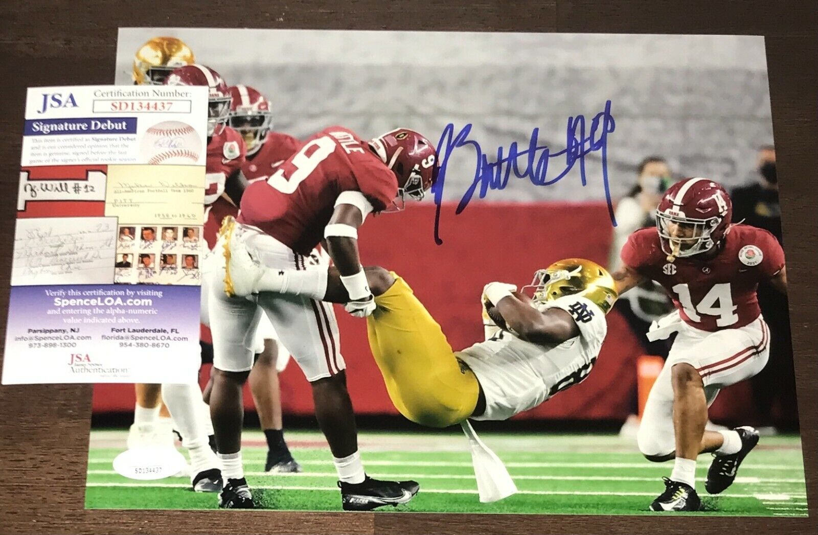 Jordan Battle Signed Autographed 8x10 Photo Poster painting Alabama Roll Tide JSA N6