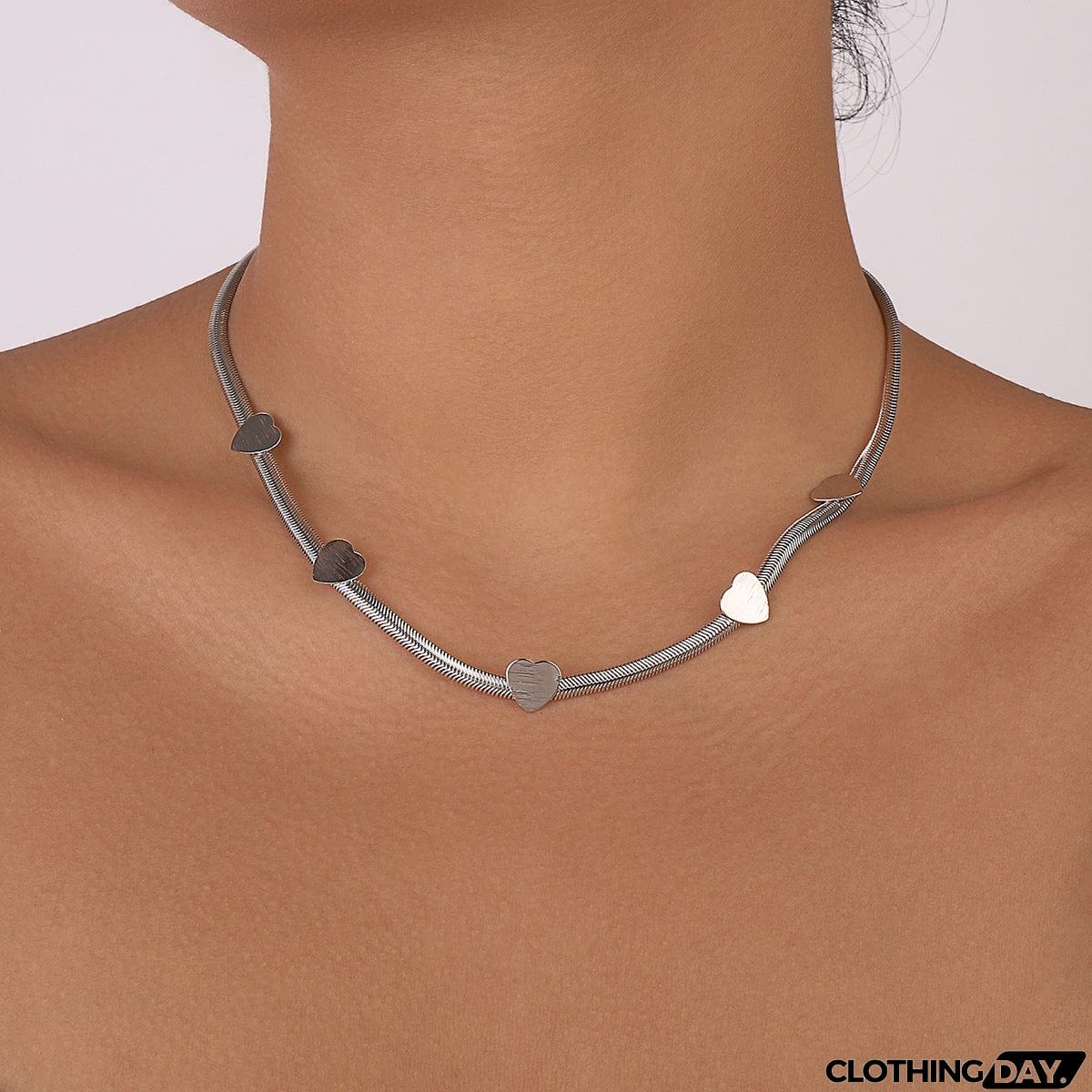 Love Simple Metal Necklace