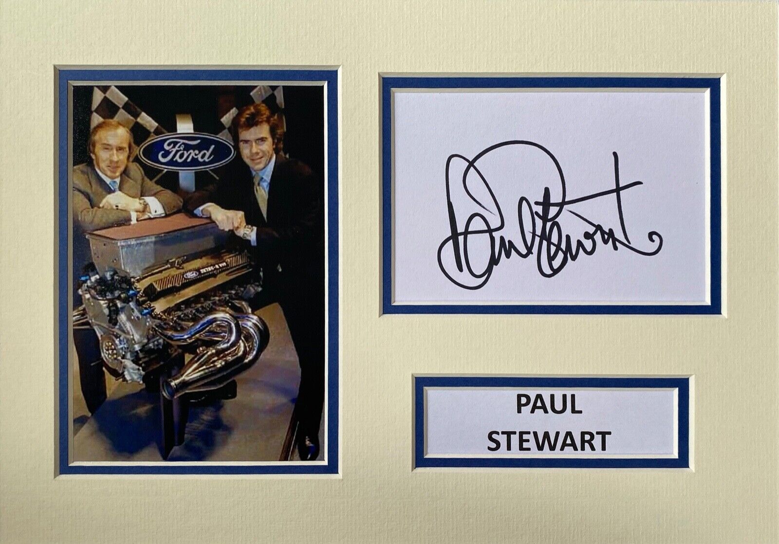 PAUL STEWART SIGNED A4 Photo Poster painting MOUNT DISPLAY F1 AUTOGRAPH STEWART RACING