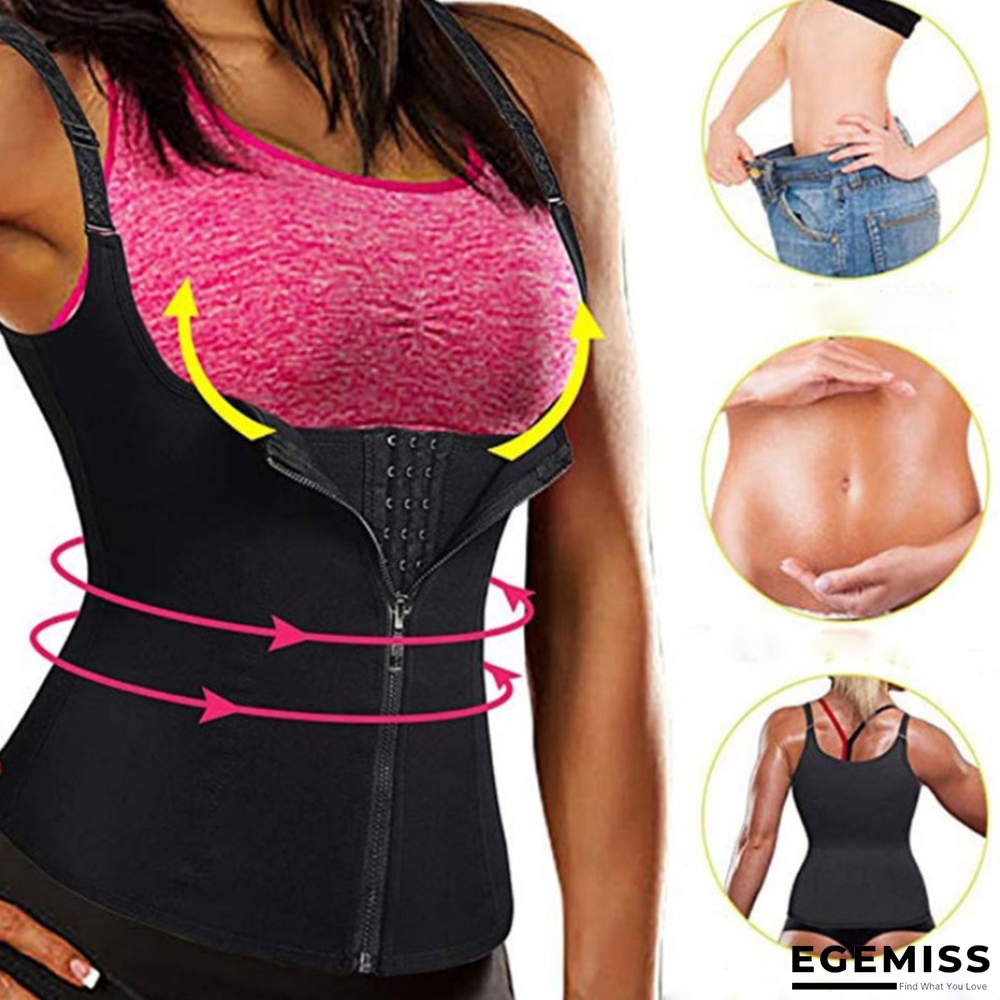Black Fashion Casual Sportswear Zipper Design Bustiers | EGEMISS
