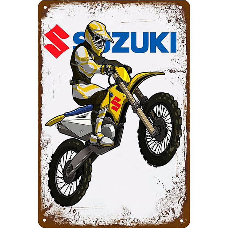 Suzuki Motorcycle - Vintage Tin Signs/Wooden Signs - 7.9x11.8in & 11.8x15.7in