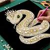 DIY Pearl Painting Snake for Home Wall Decor with Frame(30x30cm)