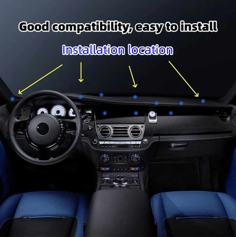 Car magnetic mobile phone navigation bracket (With laser car logo)