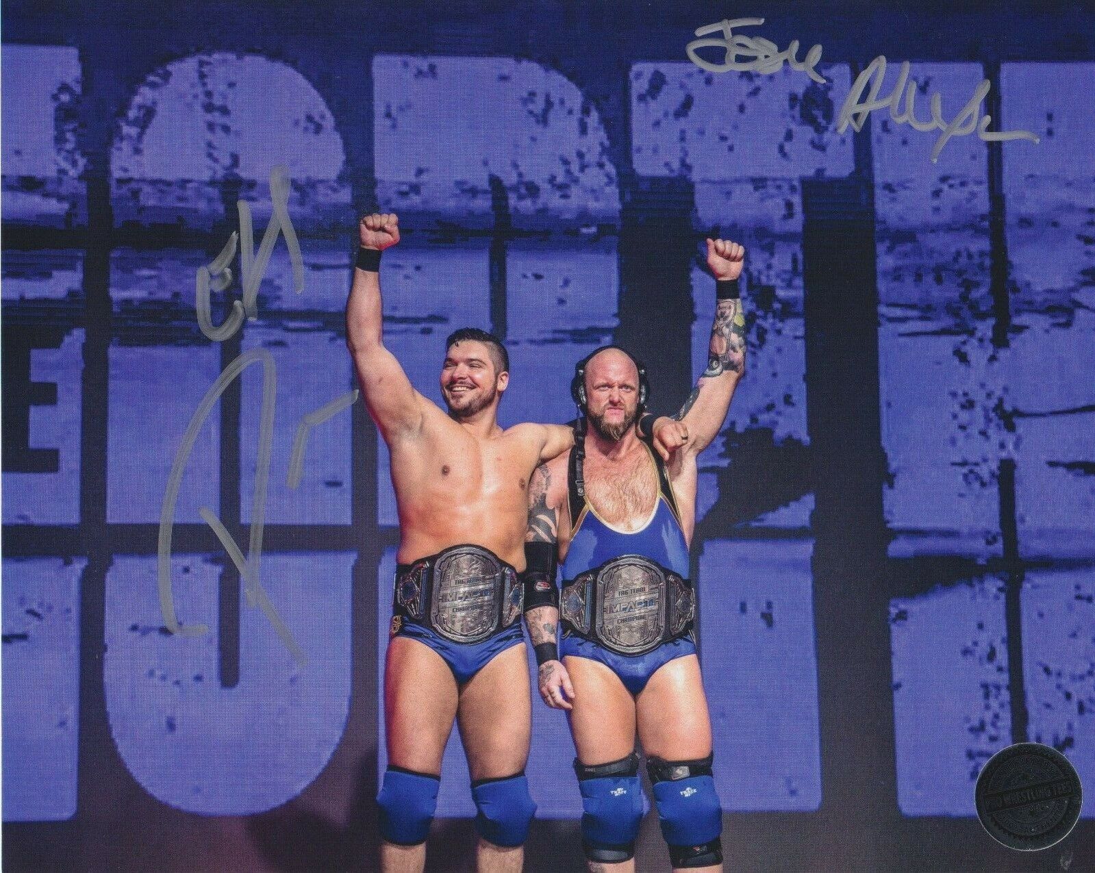 The North - Ethan Page & Josh Alexander Signed Auto 8x10 TNA IMPACT AEW w/ COA