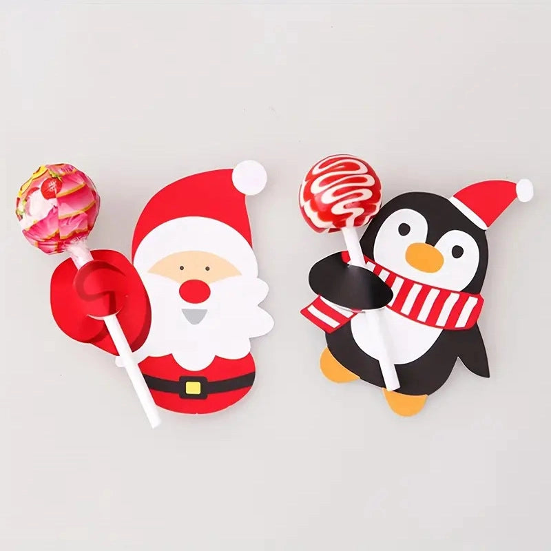 Christmas Cute Penguin Santa Claus Paper Holiday Party Candy Decoration Card Gift Wrapping Supplies