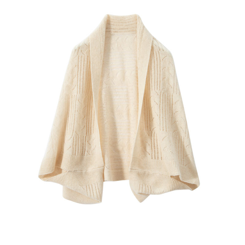 100% Pashmina Cashmere Ribbed Knit Scarf Shawl REAL SILK LIFE