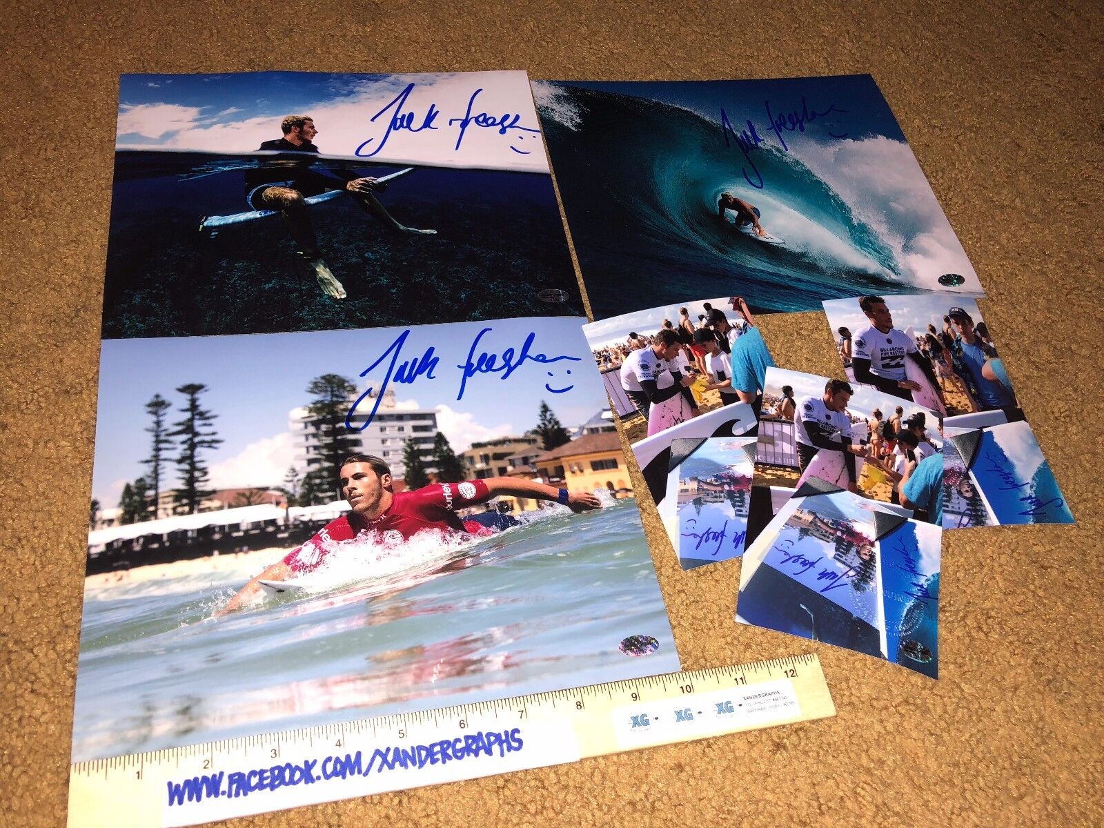 JACK STONE SIGNED AUTOGRAPHED 8X10 Photo Poster paintingGRAPH SURFING SURF WSL-PROOF COA