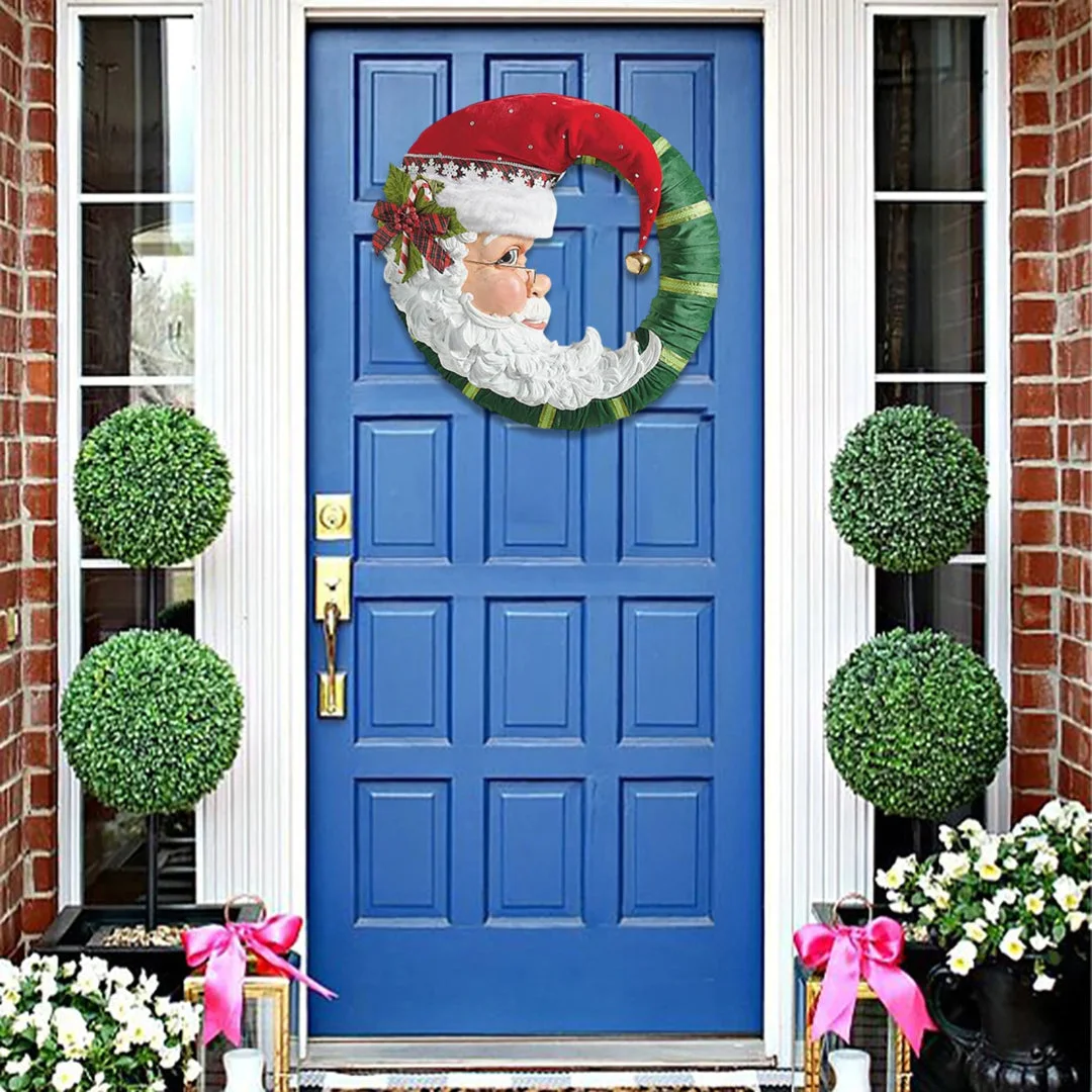 Jolly Santa Wreath Christmas Wreath