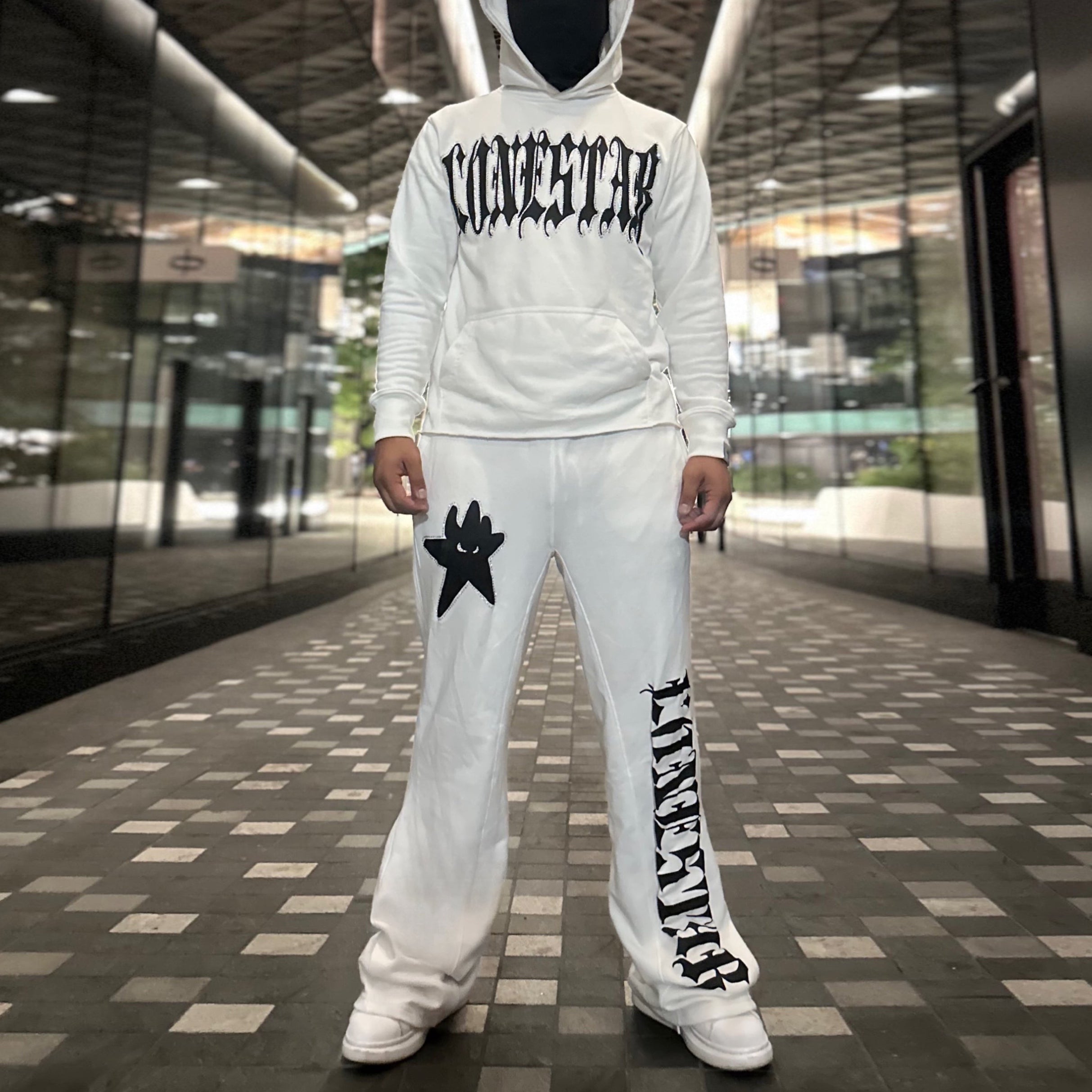 Stylish star pattern hoodie set
