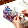 Diamond Painting Rose Dreamcatcher PU Leather Tissue Box for Napkin Holder