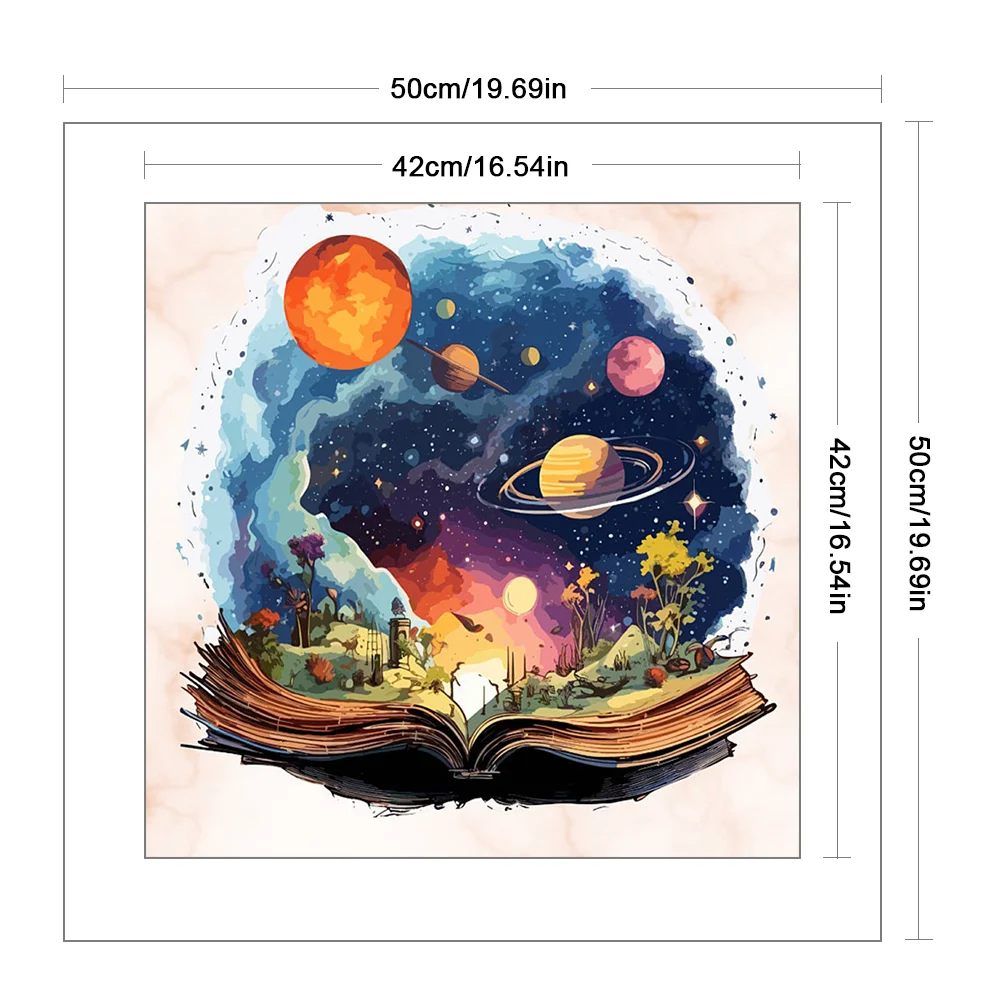 11CT Full Stamped Cross Stitch - Planet Grimoire(Canvas|50*50CM)