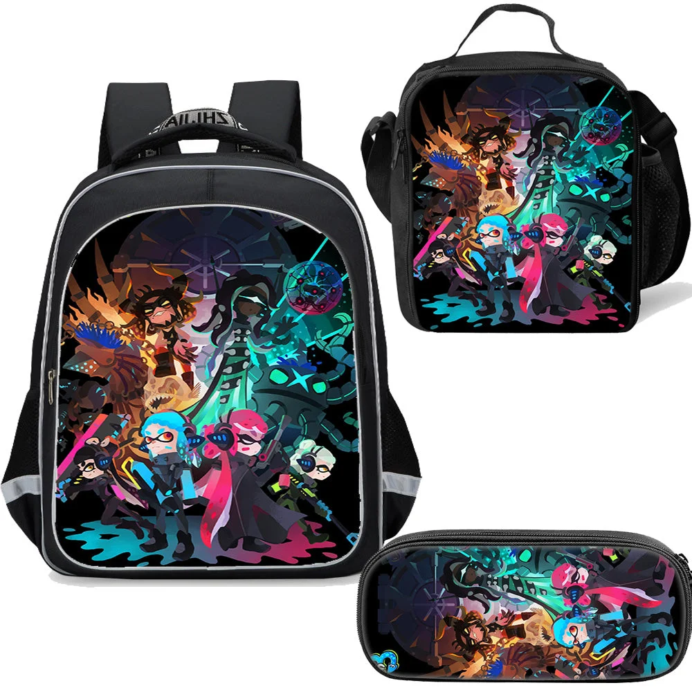 Buzzdaisy Splatoon 3 Backpack and Lunch Bag 3pcs