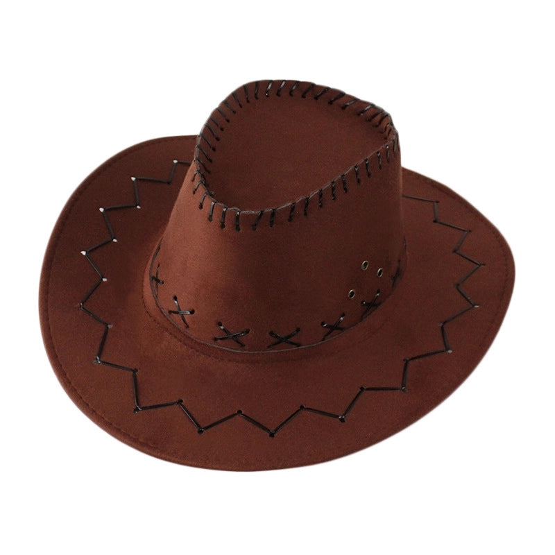 Western Cowboy Hat Knight Hat Men’s And Women’s Sun Hat Big Along Outdoor Performance Cowboy Hat Big Eaves Prairie Travel Hat