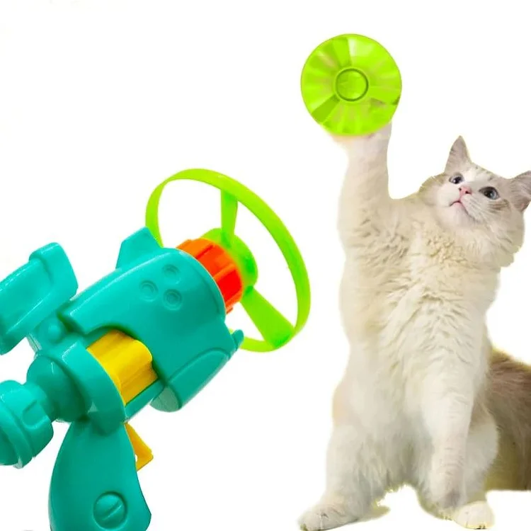 Light-Up Flying Disc Cat Launcher Set slivor