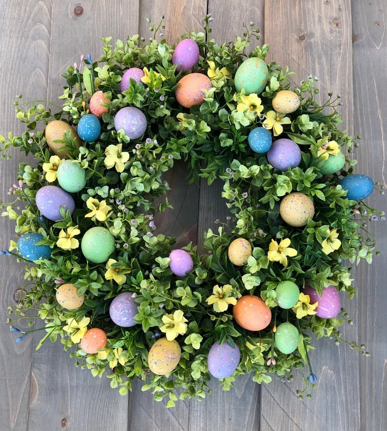 Spring Easter Egg Wreath