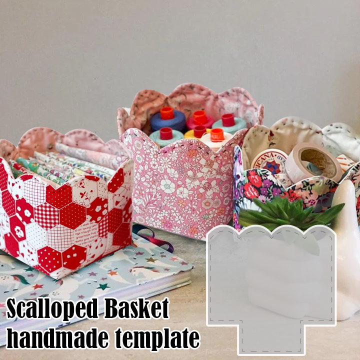 Scalloped Storage Basket Pattern Template- With Instructions