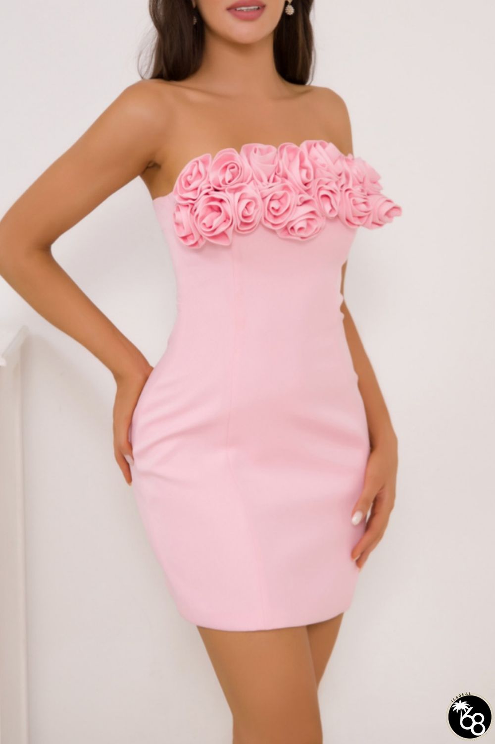 Sexy Solid Frenulum Backless Strapless Wrapped Skirt Dresses | 168DEAL
