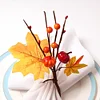 Autumn Halloween Pumpkin Maple Catering Napkin Ring