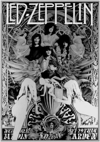 LED ZEPPELIN - MADISON SQARE GARDENS TOUR POSTER - HIGH GLOSS Photo Poster painting PRINT