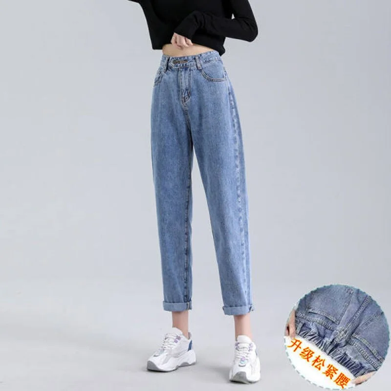 Woman Jeans High Waist Clothes Wide Leg Denim Clothing Blue Streetwear Vintage Quality Fashion Harajuku Straight Pants