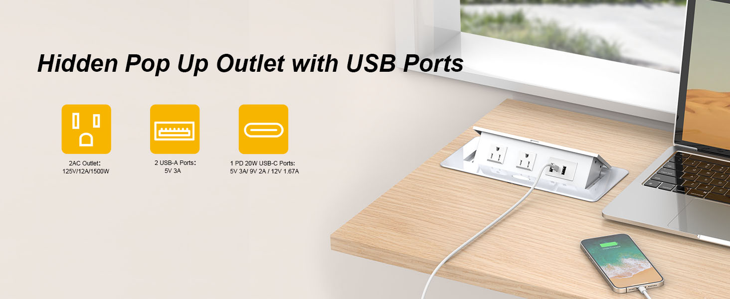 recessed outlet pop up sockets countertops
