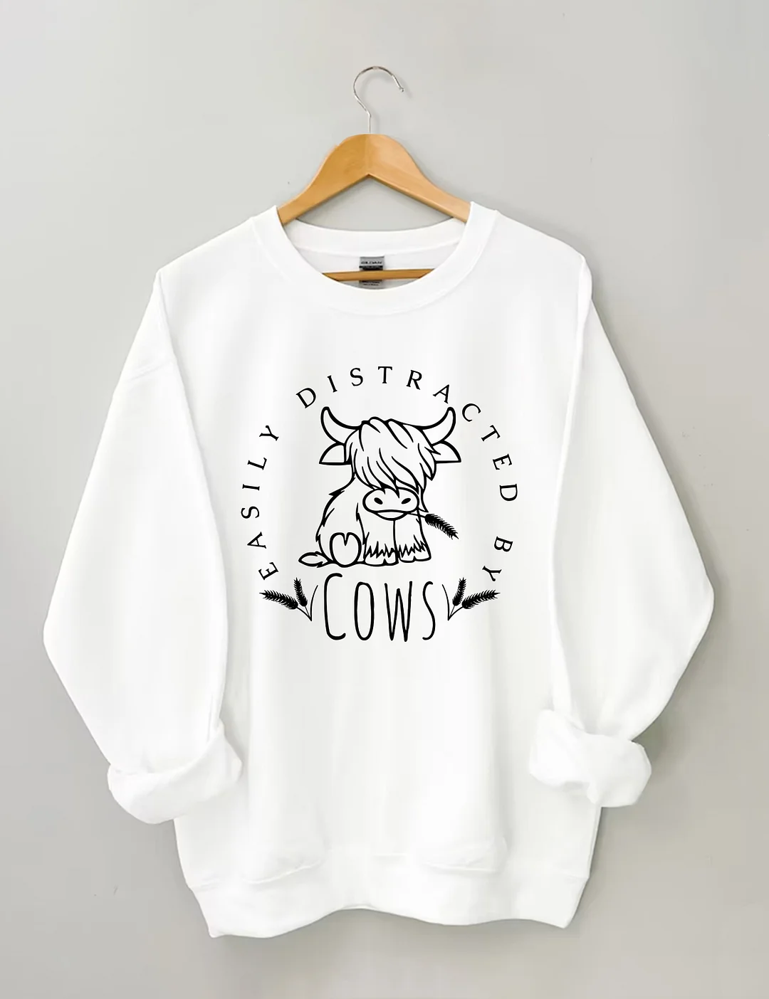 Easily Distracted By Cows Sweatshirt