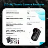 4K Ultra HD Cycling Dash Cam IP65 Waterproof Wearable Action Body Cam Magnetic Thumb Size Pov Camcorder for Cycling/Travel/Pet/Vlogging