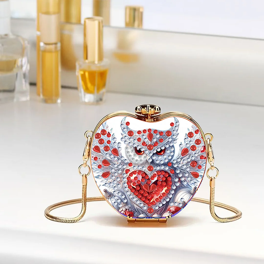 Owl DIY Acrylic Love Art Diamond Painting Coin Purse with Chain for Women Girls