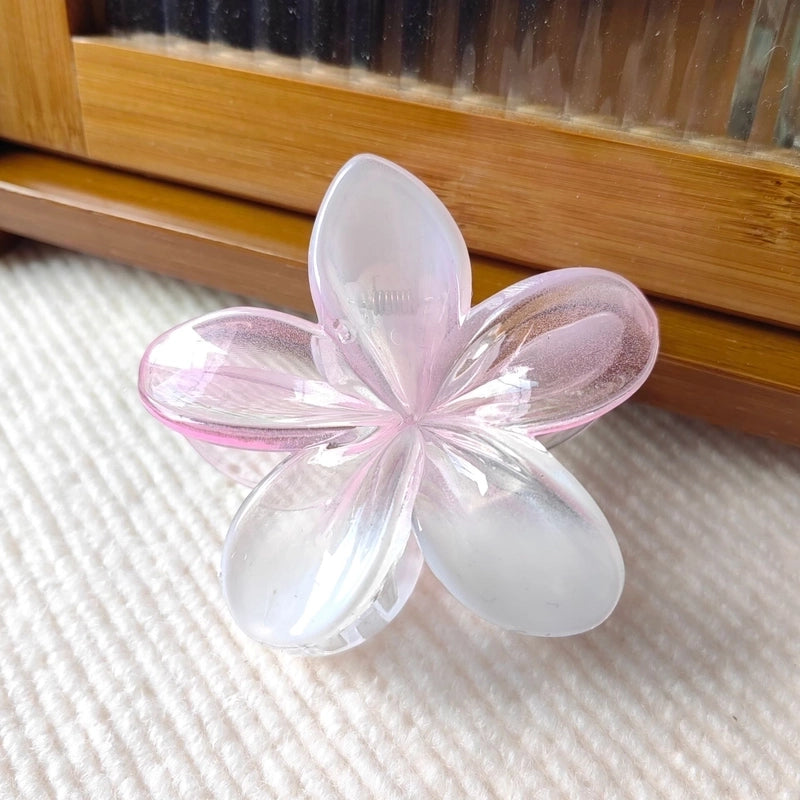 Egg Flower Hairpin Transparent AB Color Grab Hair Shark Clip Gradient Hair Grab Advanced Hair Accessories