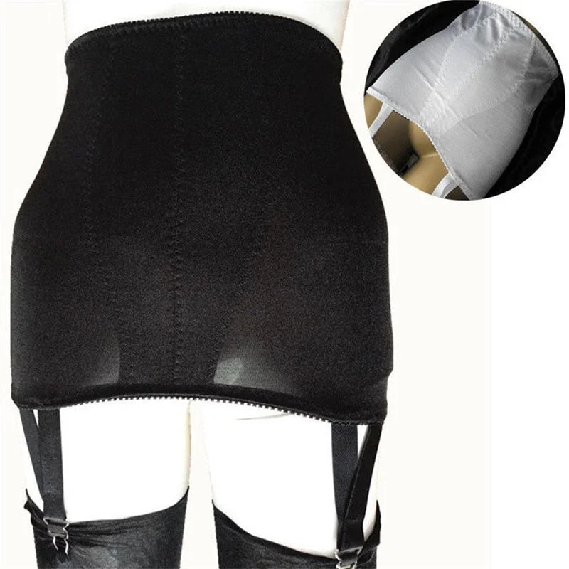 Women High Waist Skirt Garter Belt 4 Claw Metal Wide Straps Suspenders Belt stocking suspender Femmen Lady Sexy Garters S-2XL