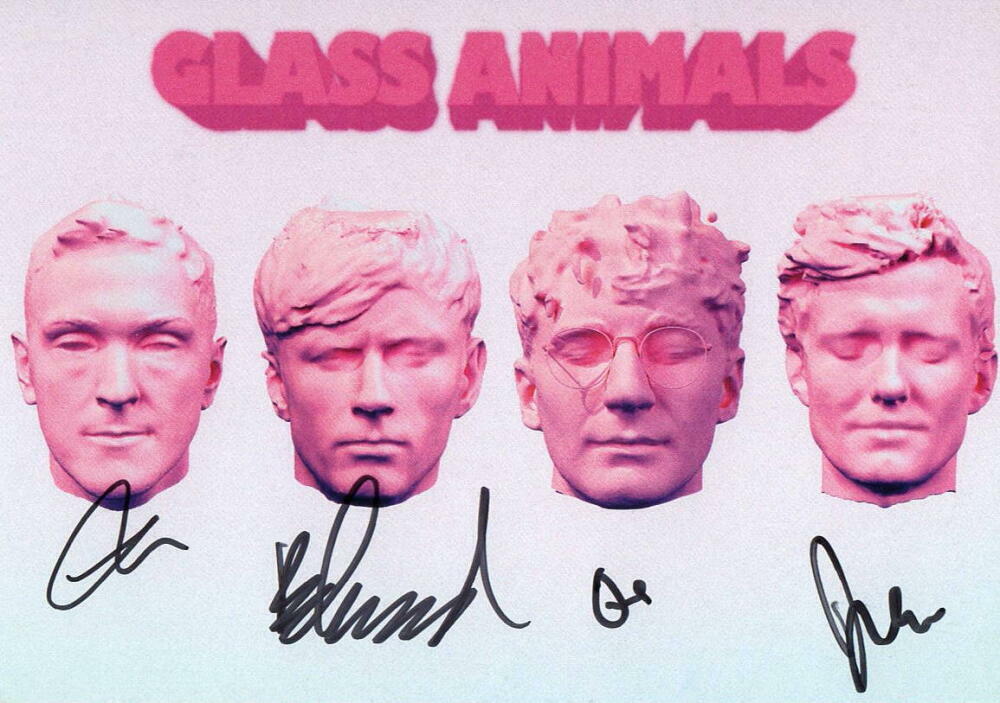 GLASS ANIMALS COMPLETE X4 SIGNED AUTOGRAPH 4X6 DREAMLAND PROMO Photo Poster painting POSTCARD A