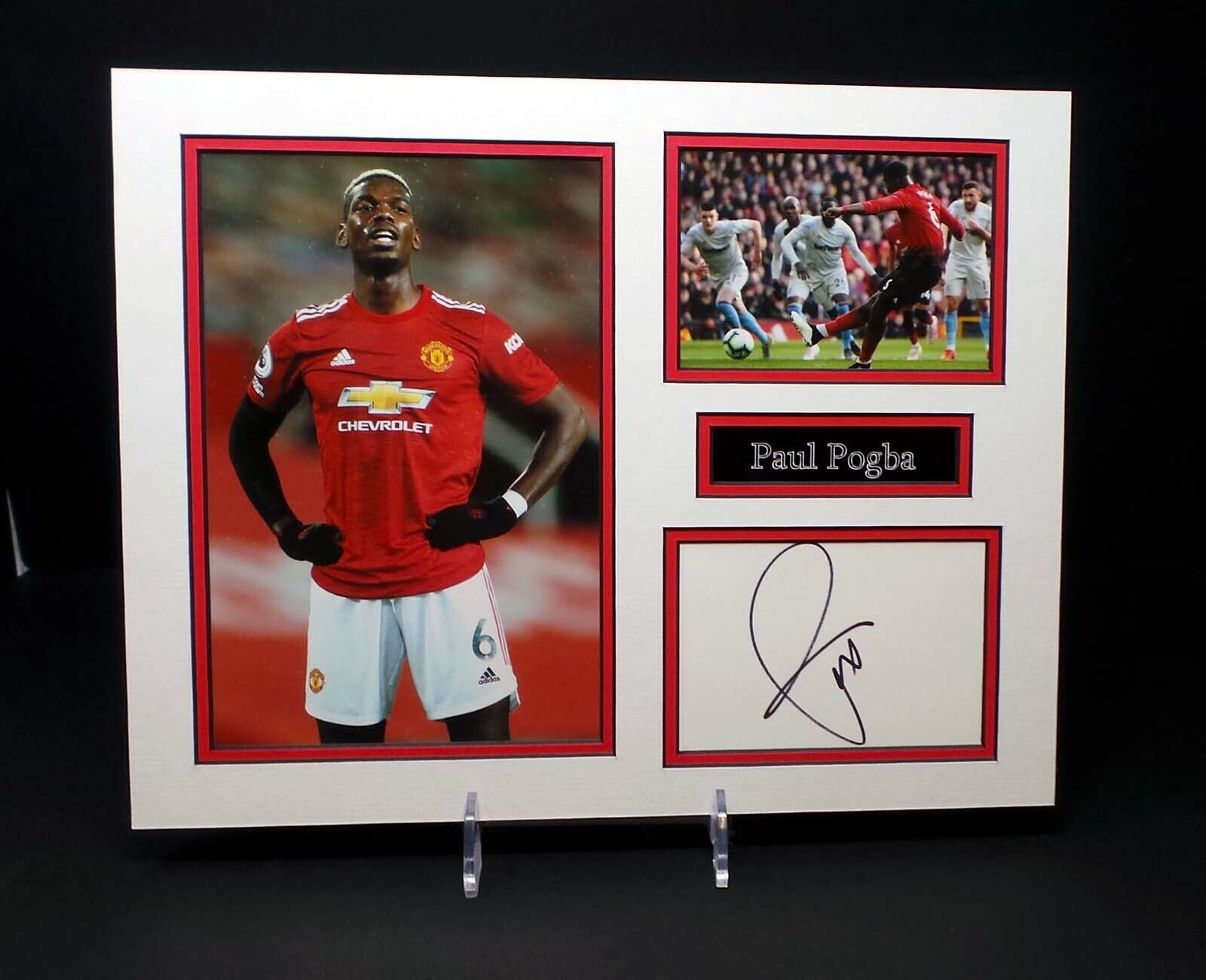 Paul POGBA Signed Mounted Photo Poster painting Display AFTAL RD COA Manchester United Man Utd