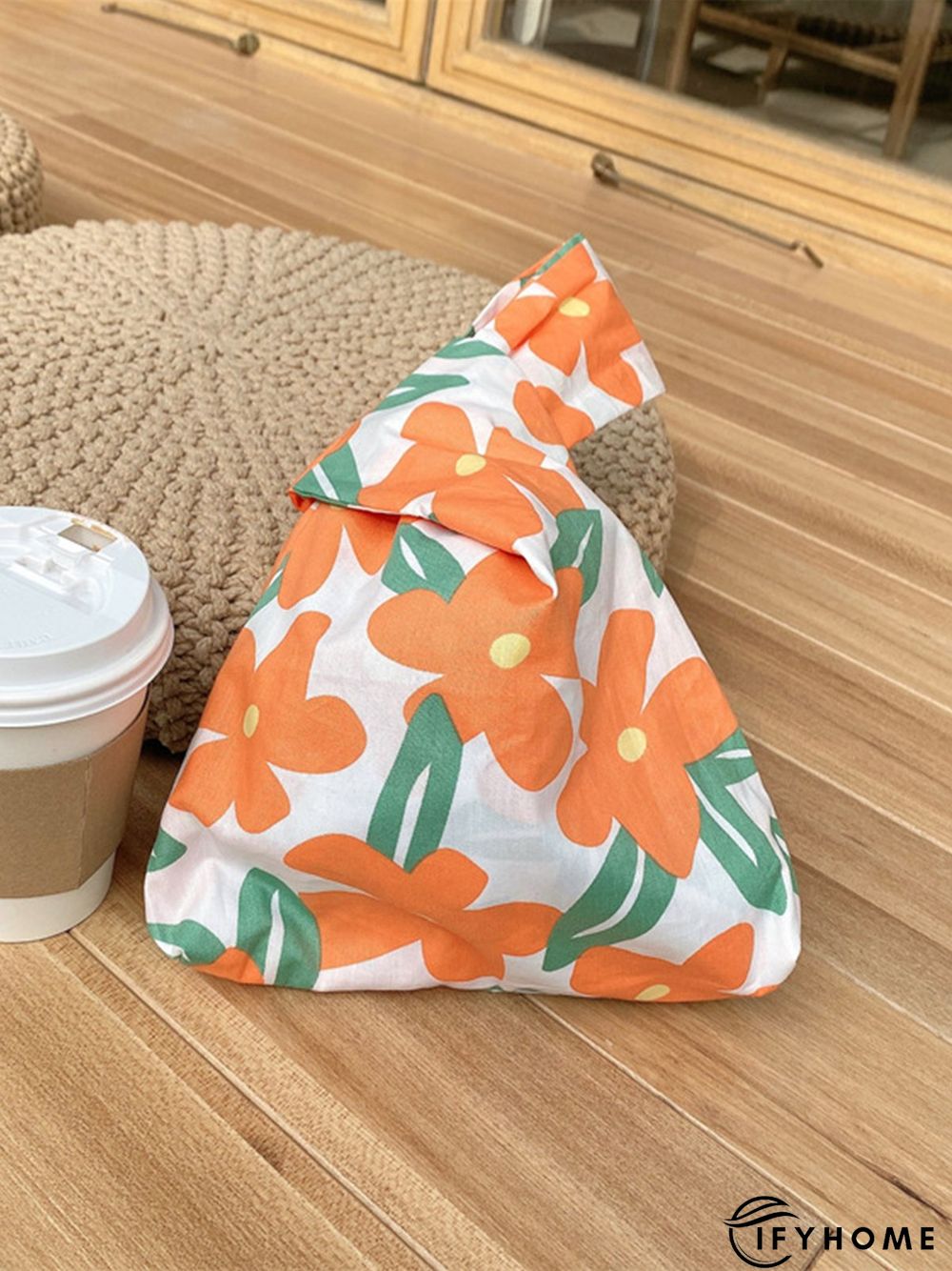 Spring Summer Artistic Colorful Floral Graphics Cotton Clutch | IFYHOME