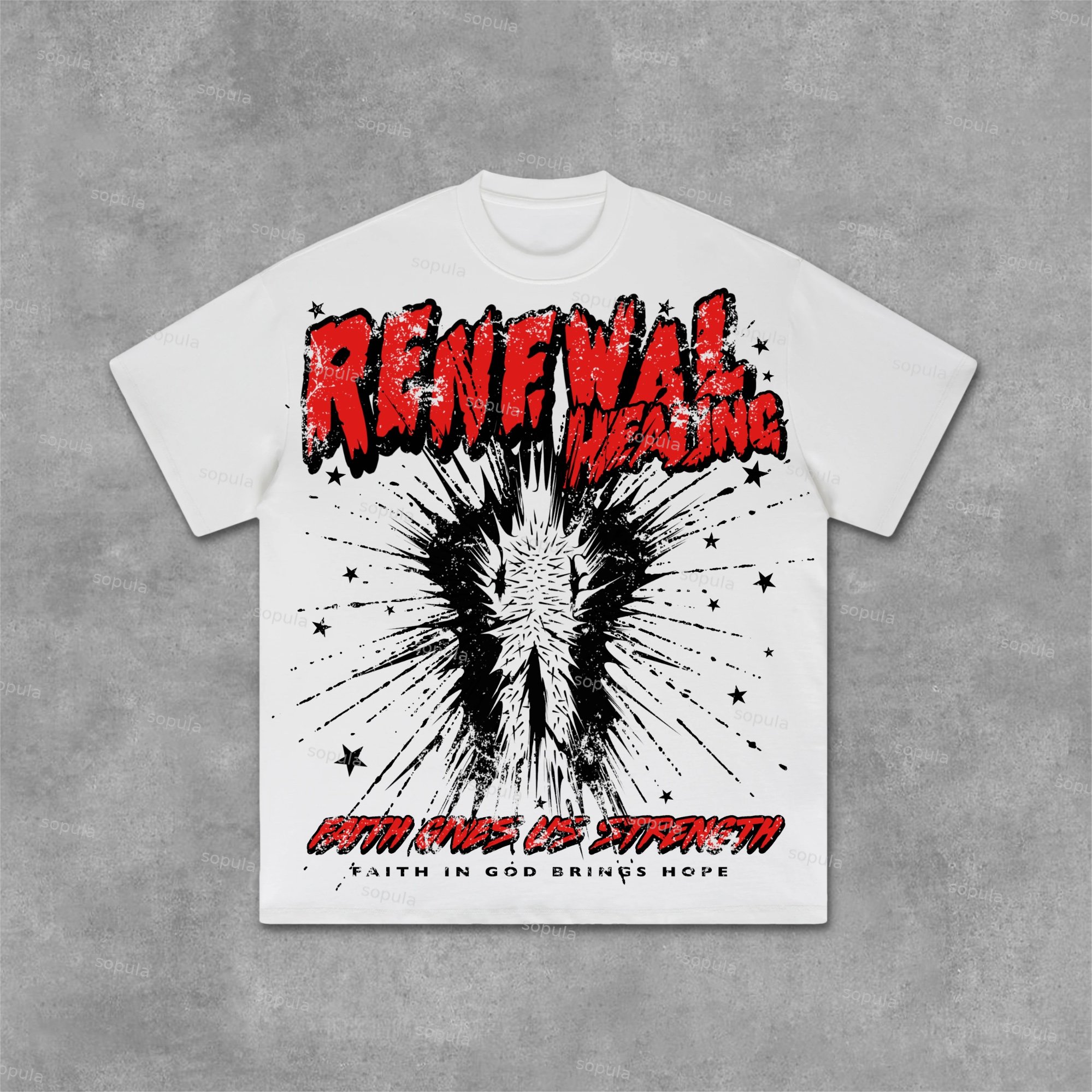 Rebirth - Vintage Old Graphic Cotton T-Shirt