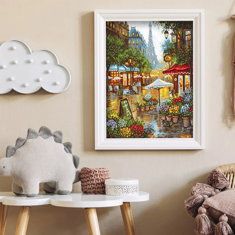 14CT Full Stamped Cross Stitch - Paris(Canvas|40*50CM)