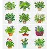 12pcs Plant DIY Mini Round Diamond Painting Set Table Decor No Frame 15x18cm