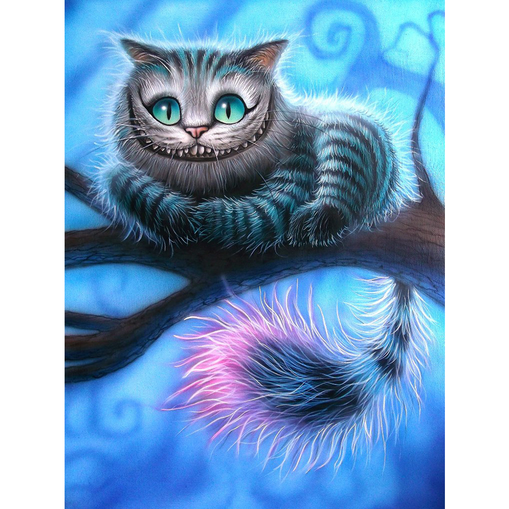 

30*40CM - Smile Cat - Round Drill Diamond Painting, 501 Original