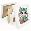 5D DIY Partial Special Shaped Drill Diamond Painting Cat Wall Decor 19.2x19.2cm