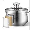304 stainless steel extra thick one-piece steamer with steaming grid, uncoated non-stick cooking pot
