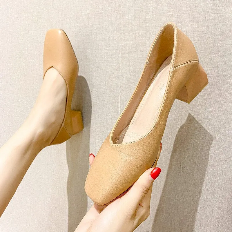  2022 Women Pumps Designer Casual Sandal Shoes Low Heel Slip On Wedge Loafer Office Platform Slides