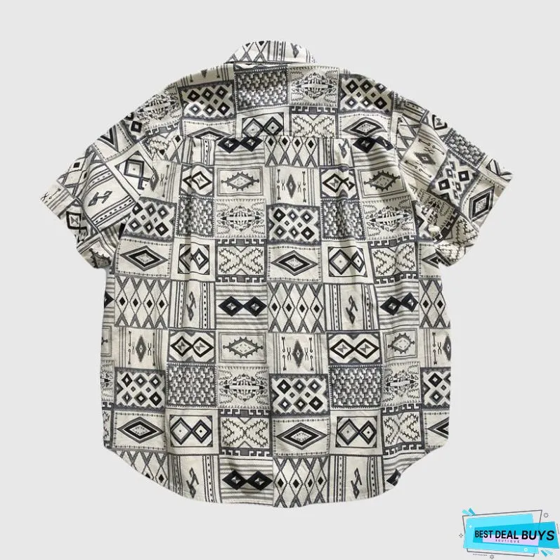 Geometric Print Shirts