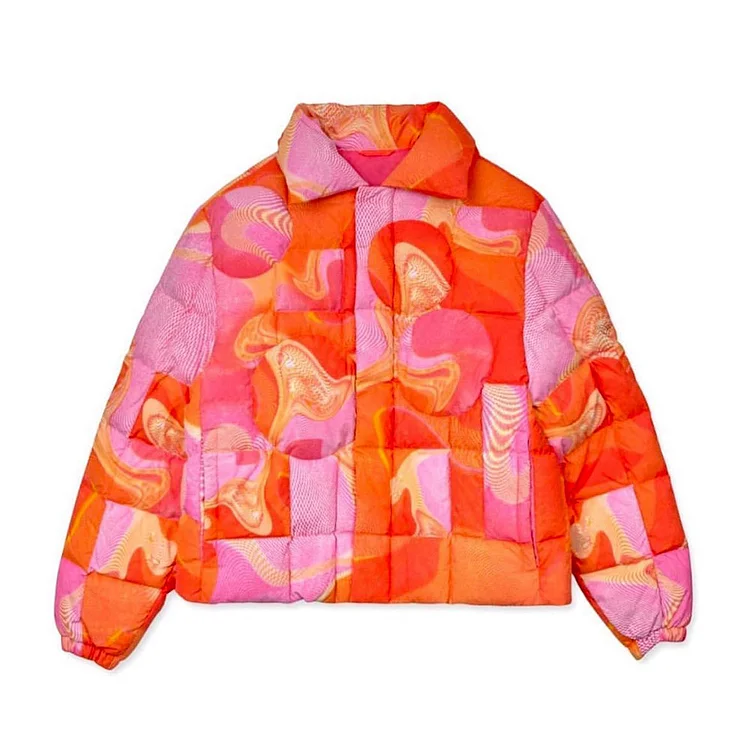 Men's Abstract Art Print Jacket