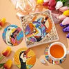 6Pcs/set Diamond Painting Wooden Duck Coaster Cup Cushion With Holder